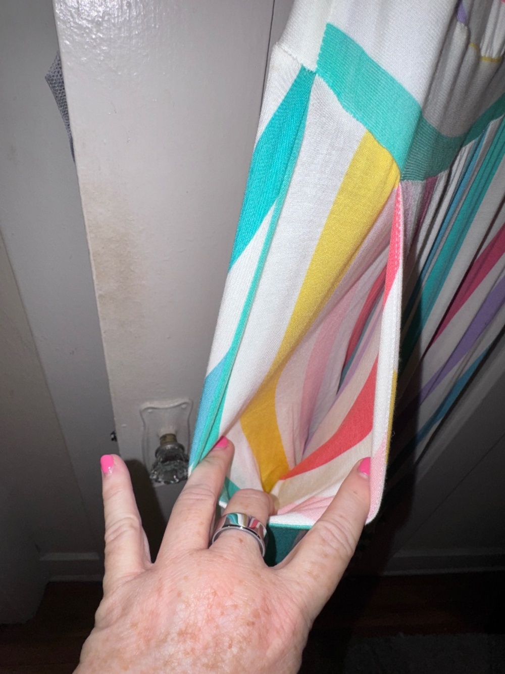 Torrid - Pastel Striped Super Soft Jersey Knit Tiered Maxi Dress (14/16) - Picture 5 of 7